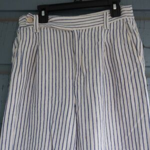 Blue and White Striped madewell trousers